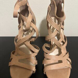 👠Jessica Simpson Stassey Women's Caged Faux Leather Dress Sandals – Size 7